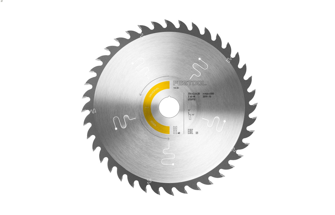 Universal Saw Blade 254mm x 2.4mm x30mm 40 Tooth