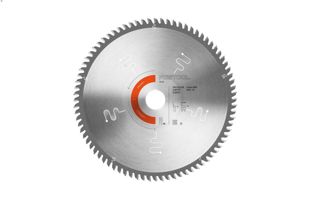 Laminate Saw Blade 254mm x2.4mm x 30mm 80 Tooth