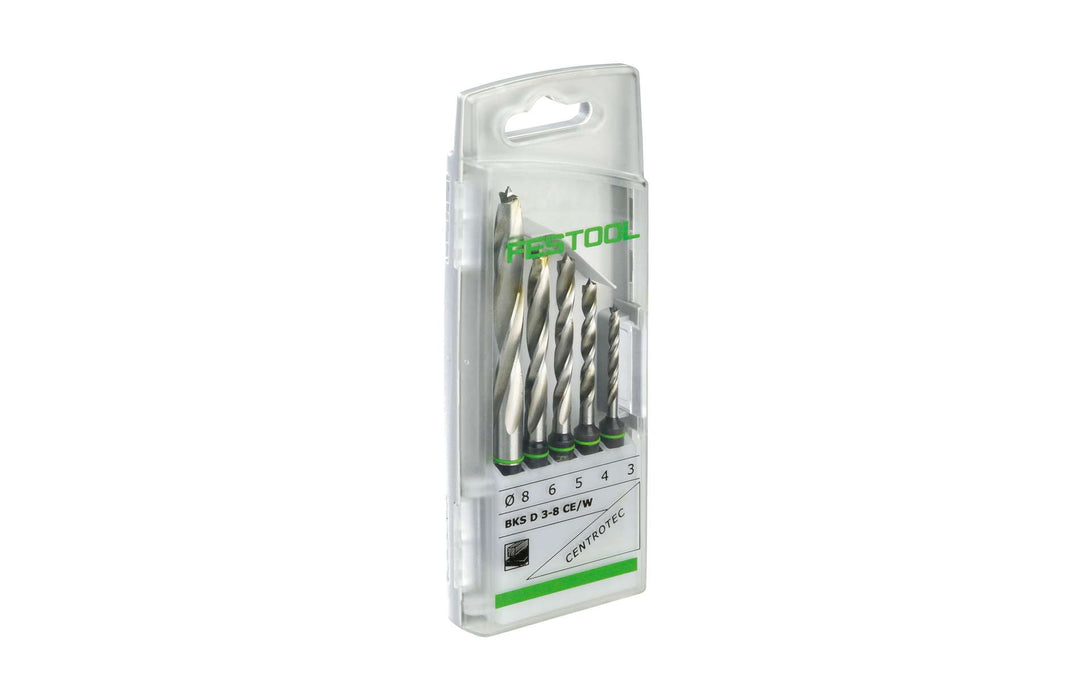 CENTROTEC 3-8mm Wood Spiral Drill Bit Set