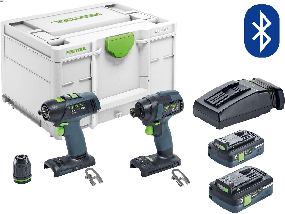 TID/T 18 18V 2 Piece Impact Driver and 2 Speed Drill Driver Bluetooth ...